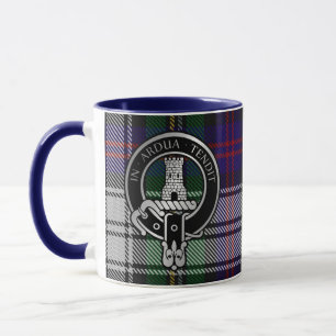 Clan Malcolm Crest & Dress Tartan Mug