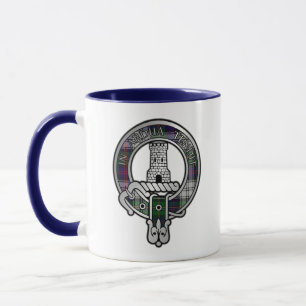 Clan Malcolm Crest & Dress Tartan Mug
