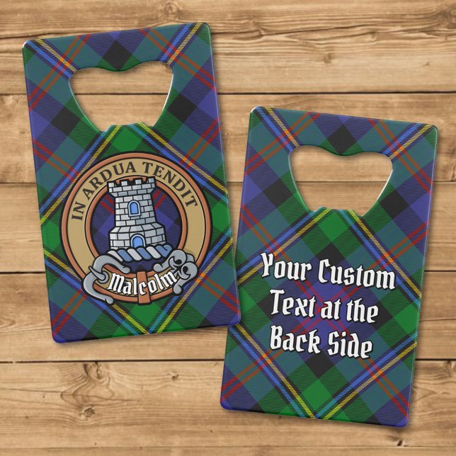 Clan Malcolm Crest over Tartan (Creator Uploaded)