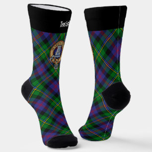 Clan Malcolm Crest over Tartan Socks