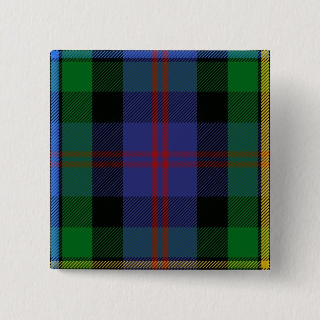 Clan Malcolm Tartan 15 Cm Square Badge (Front)