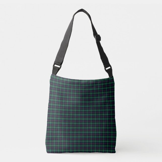 Clan Malcolm Tartan Crossbody Bag (Front)