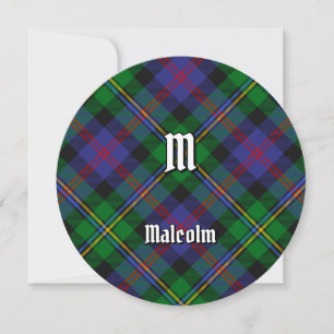Clan Malcolm Tartan Invitation