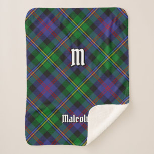 Clan Malcolm Tartan Sherpa Blanket