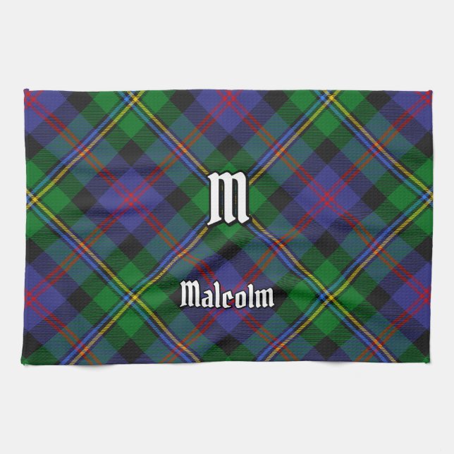 Clan Malcolm Tartan Tea Towel (Horizontal)