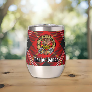 Clan Marjoribanks Crest over Tartan