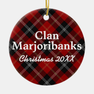 Clan Marjoribanks Scottish Tartan Ceramic Ornament