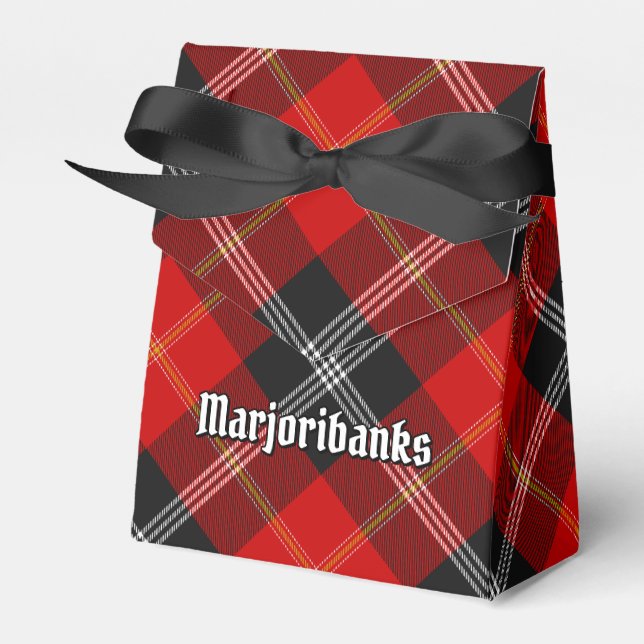 Clan Marjoribanks Tartan Favour Box (Front Side)