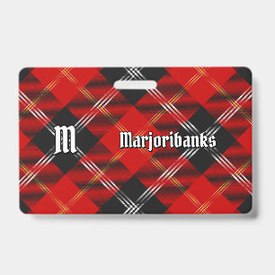 Clan Marjoribanks Tartan ID Badge