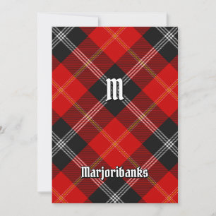 Clan Marjoribanks Tartan Invitation