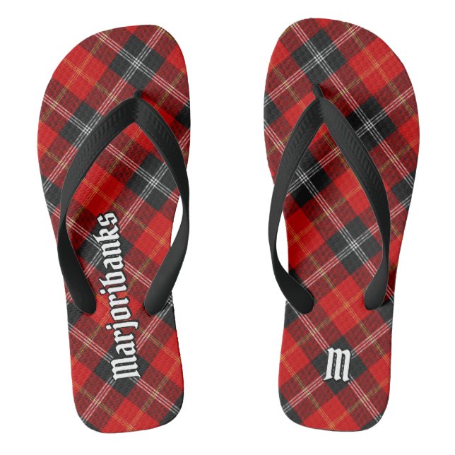 Clan Marjoribanks Tartan Thongs (Footbed)