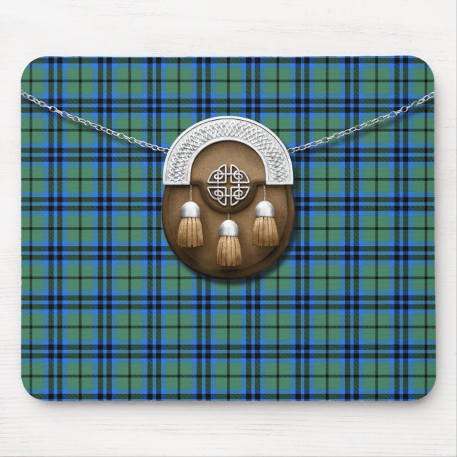 Clan Marshall Tartan And Sporran Mouse Pad (Front)