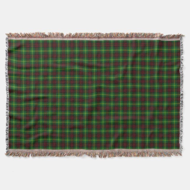Clan Martin Tartan Throw Blanket (Front)
