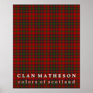 Clan Matheson Colours of Scotland Tartan Poster