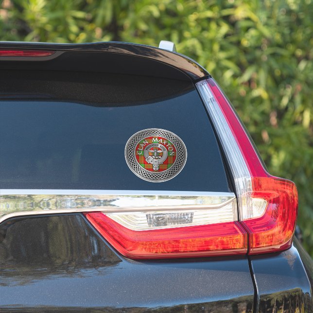 Clan Maxton Crest & Tartan (Car Side)