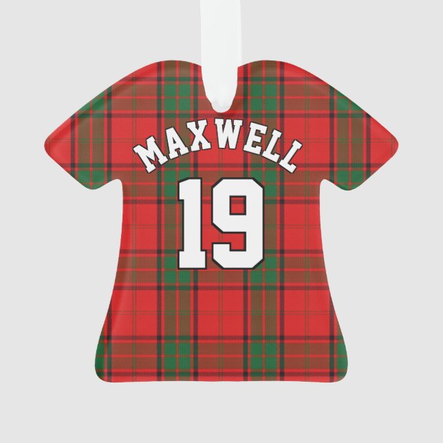 Clan Maxwell Tartan Christmas Jersey Ornament (Back)