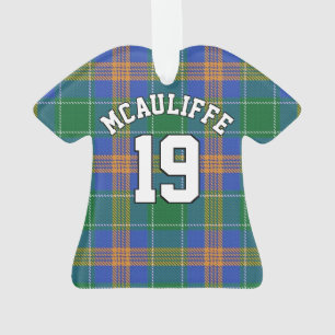 Clan McAuliffe MacAuliffe Tartan Christmas Jersey Ornament