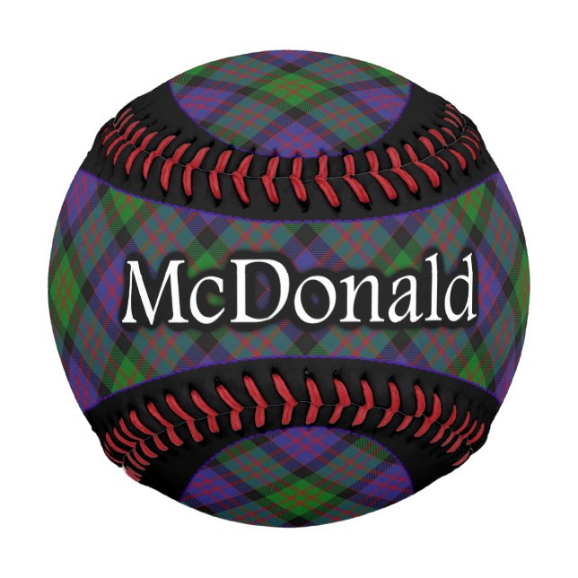 Clan McDonald MacDonald Scottish Tartan Baseball (Front)