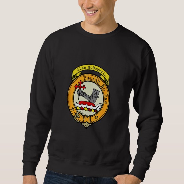 Clan McDougall Scottish Surname Badge Crest Sweatshirt (Front)