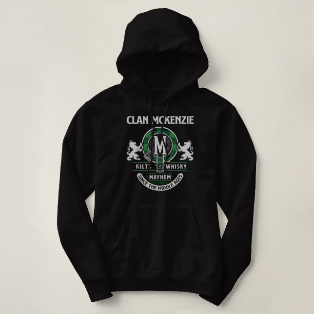 Clan McKenzie Scottish Surname Family Highland Gam Hoodie (Design Front)