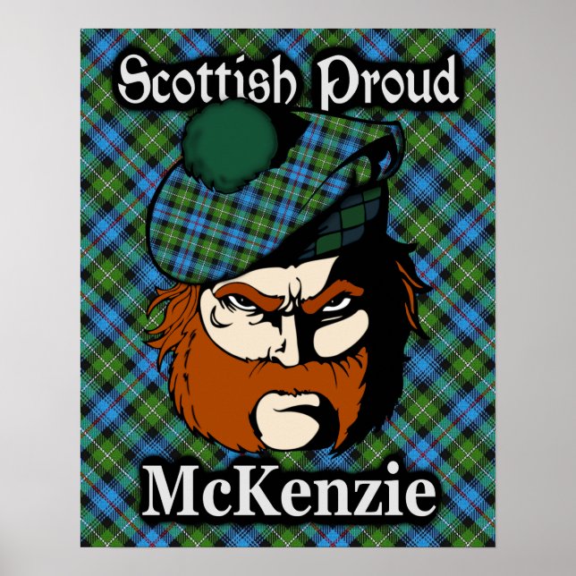 Clan McKenzie Scottish Tartan Poster (Front)