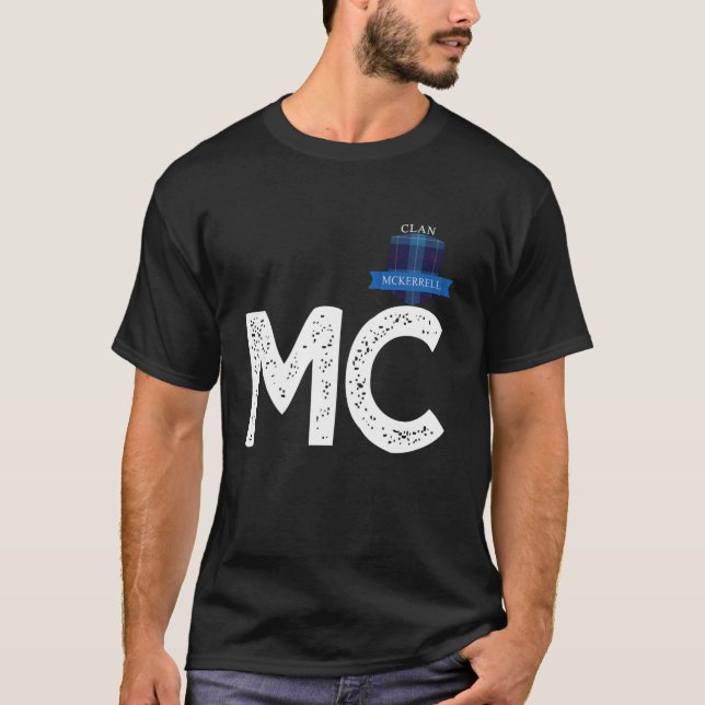 Clan McKerrell M and Letter C Family Matching T-Shirt (Front)