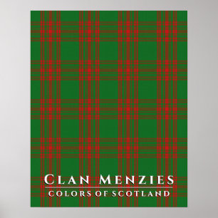 Clan Menzies Colors of Scotland 2 Hunting Tartan Poster