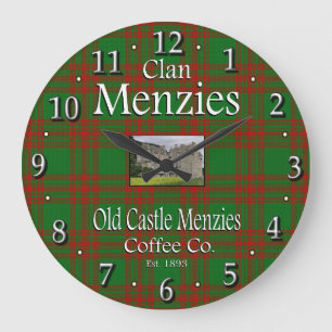 Clan Menzies Old Castle Menzies Coffee Co. Large Clock