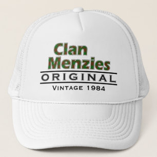 Clan Menzies Vintage Customise Your Birthyear Trucker Hat