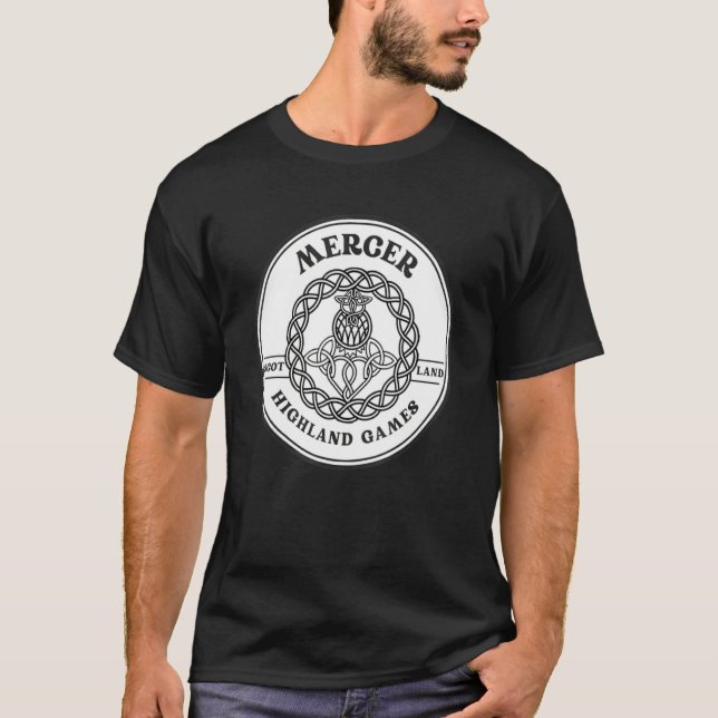 Clan Mercer Scottish Thistle Highland Games T-Shirt (Front)