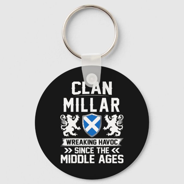 Clan Millar Scottish Family Scotland Mothers Day F Key Ring (Front)