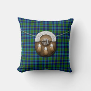 Clan Miller Tartan And Sporran Cushion