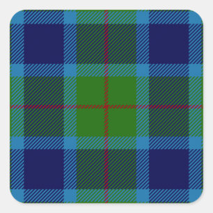 Clan Miller Tartan Square Sticker