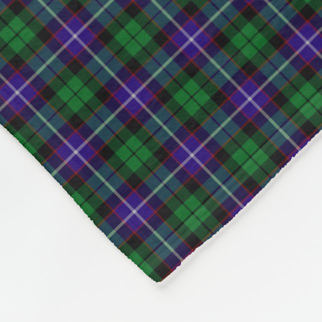 Clan Mitchell Tartan Fleece Blanket (Corner)
