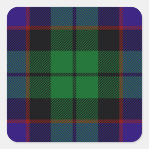 Clan Mitchell Tartan Square Sticker