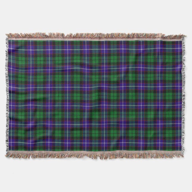 Clan Mitchell Tartan Throw Blanket (Front)