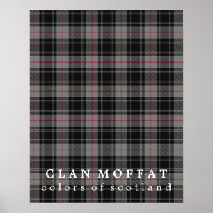 Clan Moffat Colours of Scotland Tartan Poster