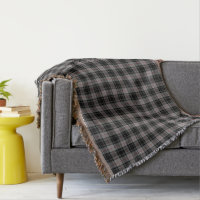Clan Moffat Tartan Black and Grey Plaid