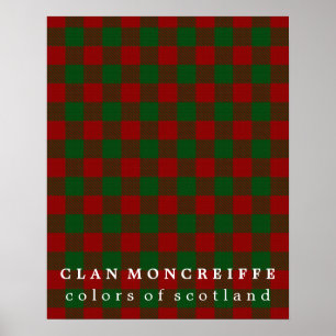 Clan Moncreiffe Colours of Scotland Tartan Poster