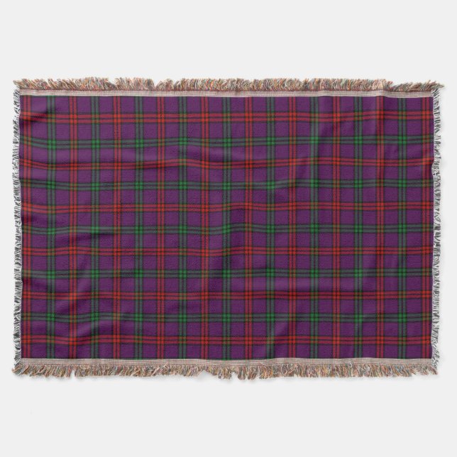 Clan Montgomery Tartan Throw Blanket (Front)