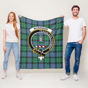 Clan Morrison Ancient Tartan Plaid Fleece Blanket