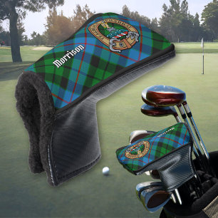 Clan Morrison Crest over Hunting Tartan Golf Head Cover