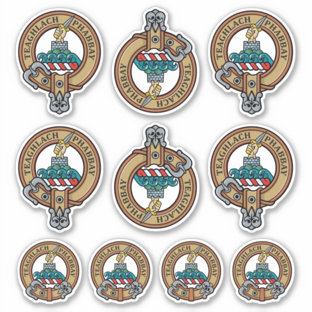 Clan Morrison Crest Sticker Set (Front)