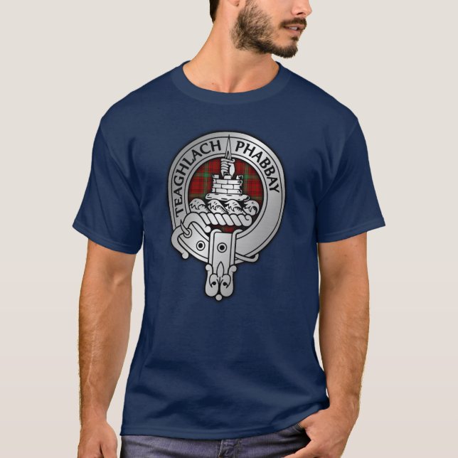 Clan Morrison Crest & Tartan T-Shirt (Front)