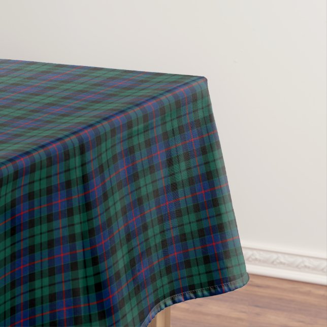 Clan Morrison Green and Blue Scottish Tartan Tablecloth (In Situ)