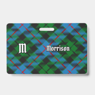 Clan Morrison Hunting Tartan Badge ID Badge