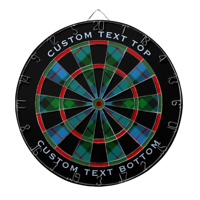 Clan Morrison Hunting Tartan Dart Board (Front)