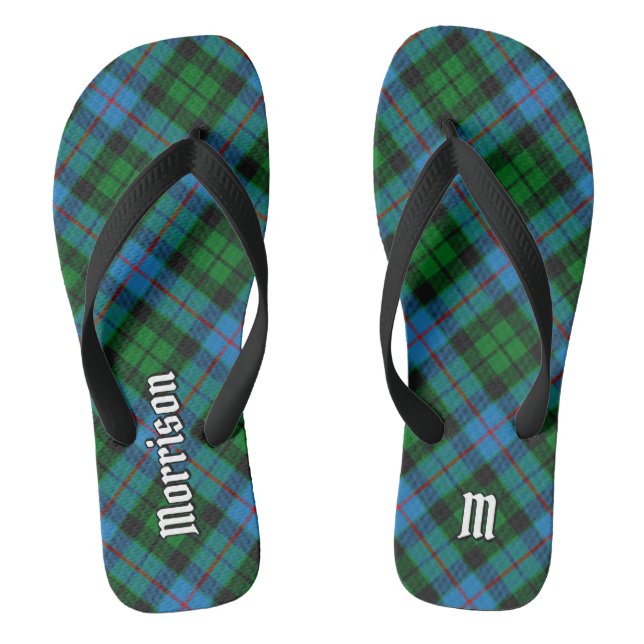 Clan Morrison Hunting Tartan Flip Flops (Footbed)