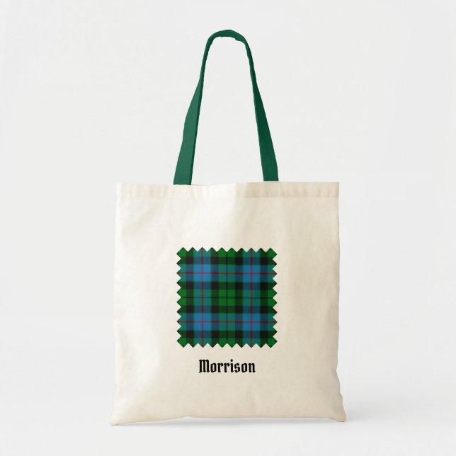 Clan Morrison Hunting Tartan Tote Bag (Front)