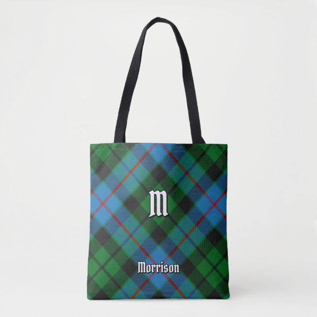 Clan Morrison Hunting Tartan Tote Bag (Front)